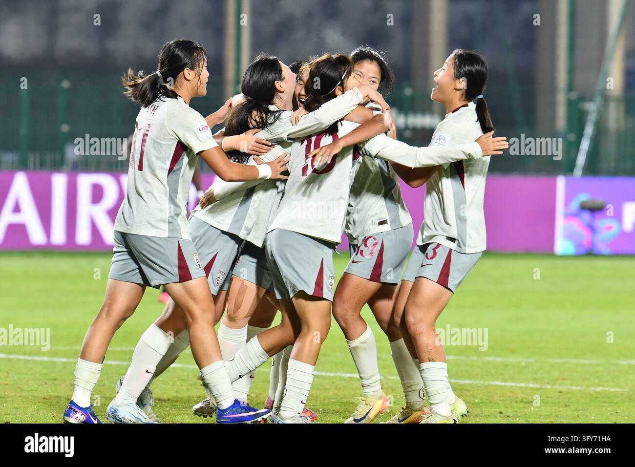 (261026) -- RABAT, Oct. 26, 2026 (Xinhua) -- Players of China celebrate ...