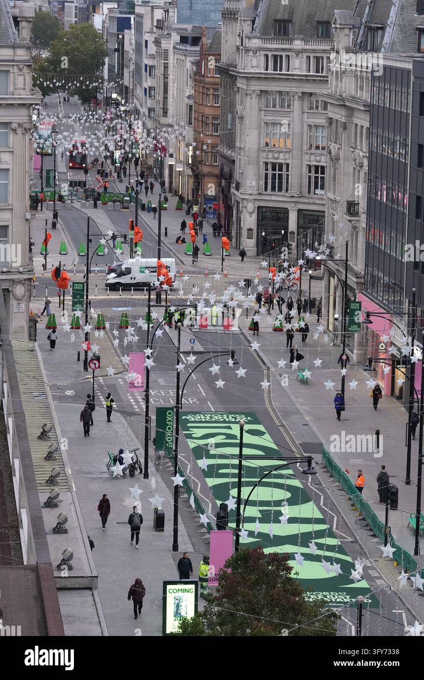 London's Oxford Street viewed from above, after The Mayor of London ...