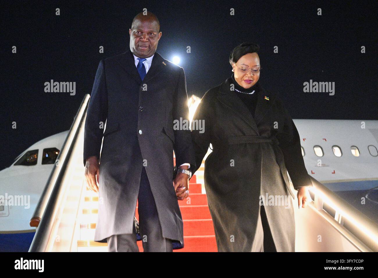 For President Vector Mozambique's President Daniel Chapo and his wife Gueta Selemane Chapo ...