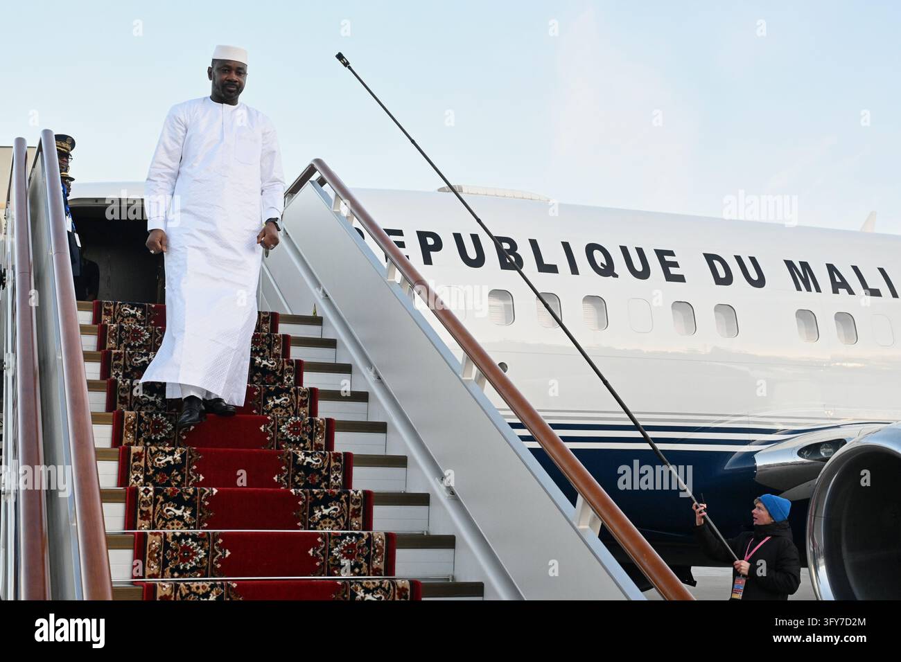 For President Vector Mali's President Assimi Goita arrives for the Russia-Africa Summit in ...