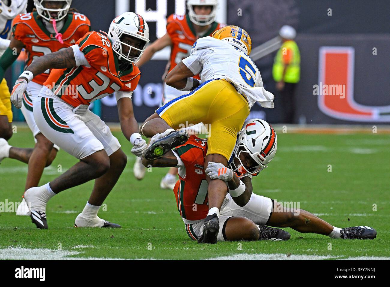 MIAMI GARDENS - OCTOBER 24: Miami defensive back Brody Jennings (15 ...