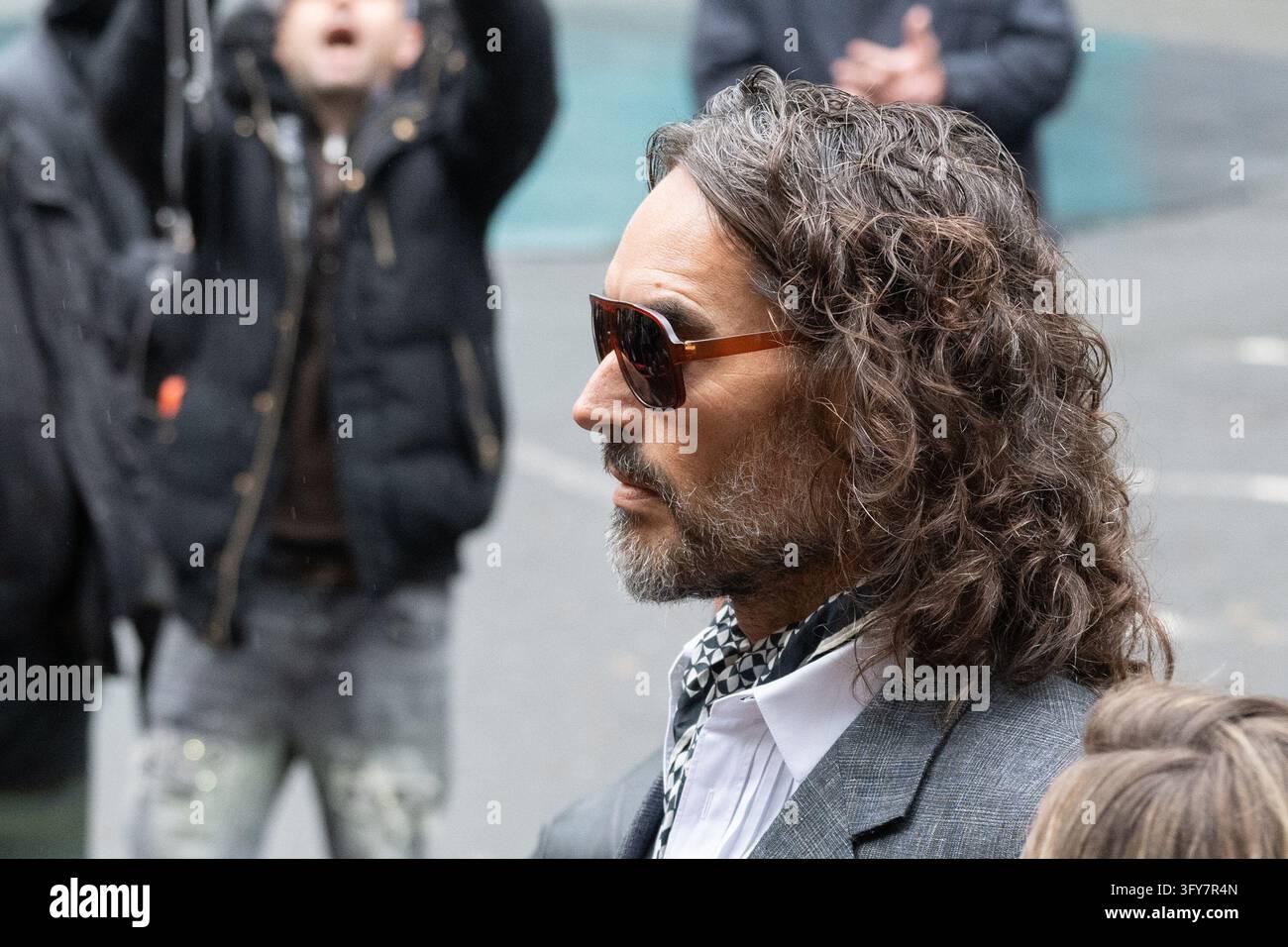 Russell Brand arrives at Southwark Crown Court in London, England. UK ...