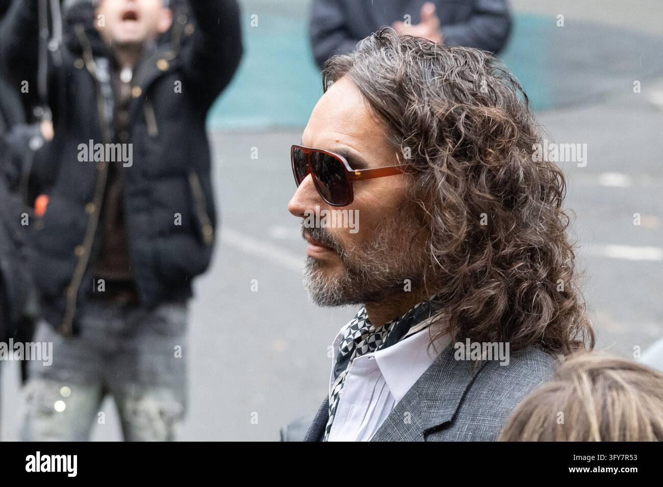 Russell Brand arrives at Southwark Crown Court in London, England. UK ...