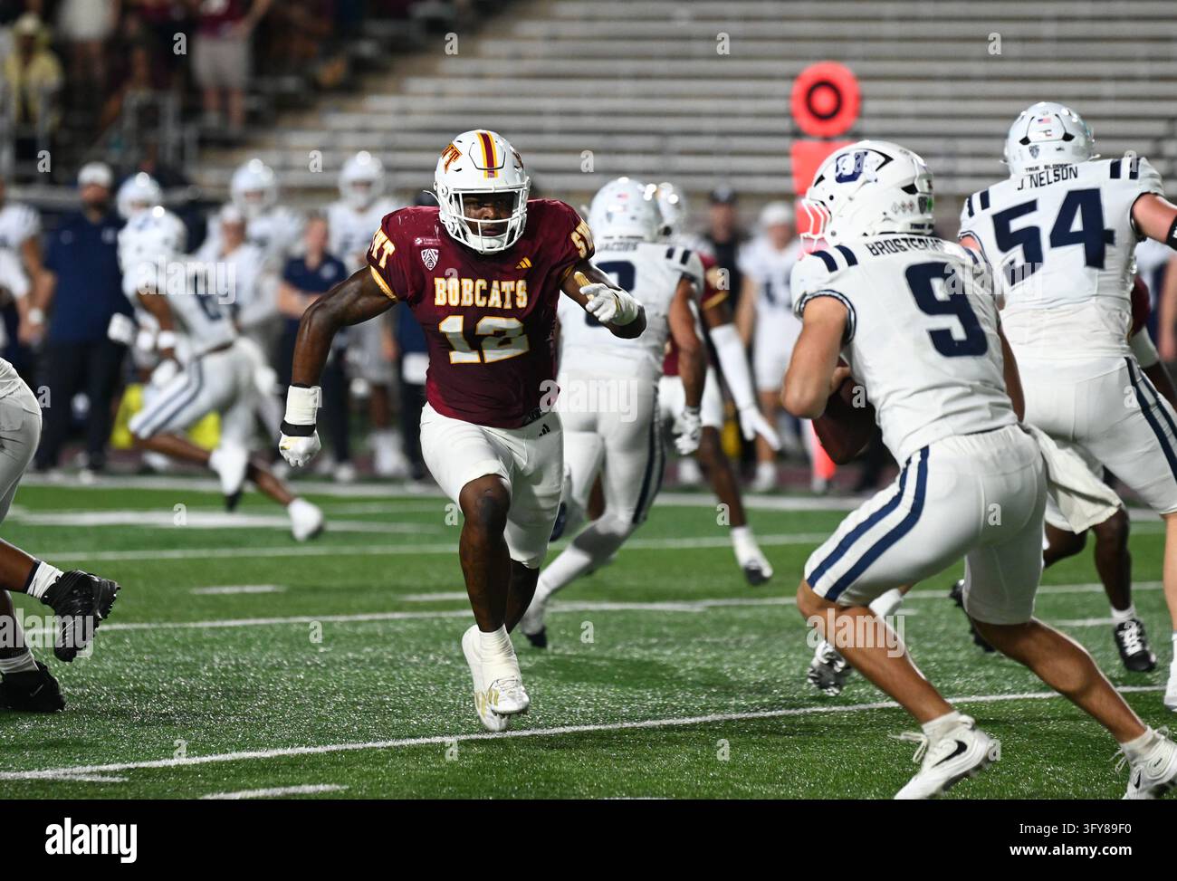 SAN MARCOS, TX - OCTOBER 24: Texas State Bobcats LB Javante Mackey (12 ...