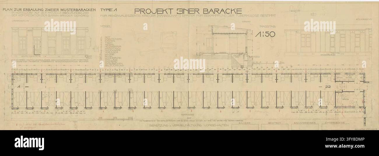 Small Hospital Layout Design Long rectangular barrack layout hi-res stock photography and images - Alamy
