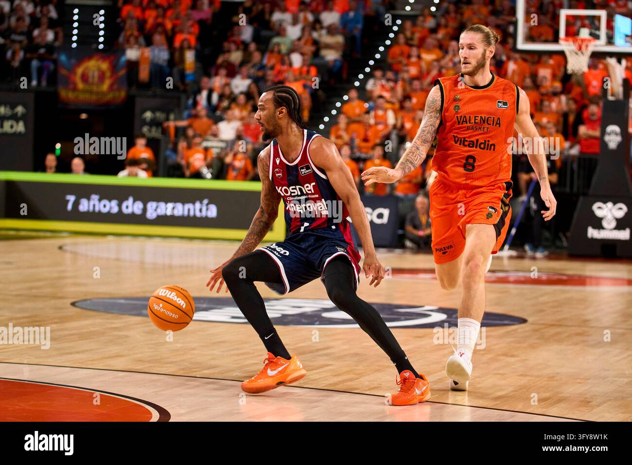 Seasonal Rounds Dylan Osetkowski of Valencia Basket seen in action during the Liga ...