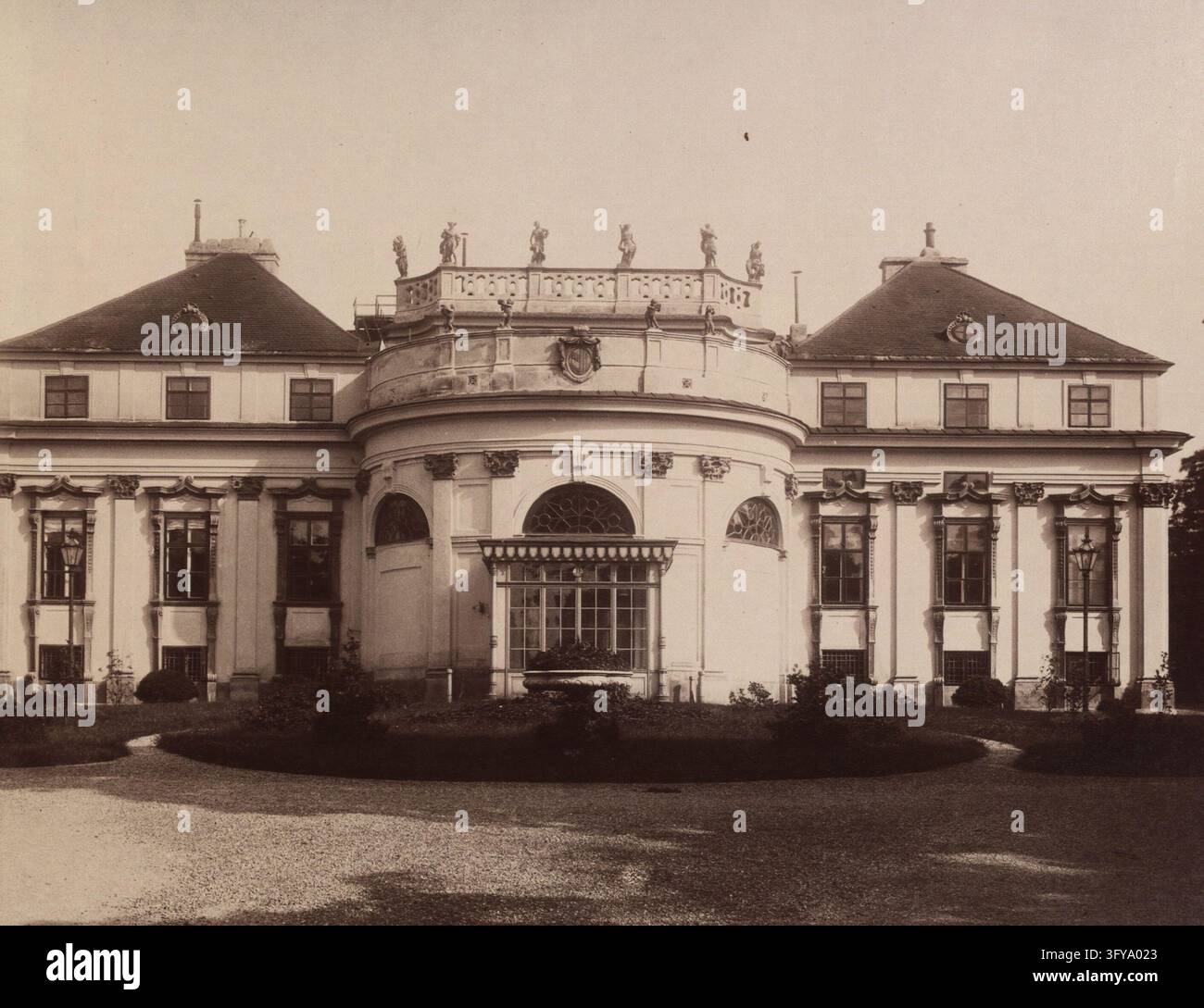 Large baroque palace facade stands centered hi-res stock photography ...