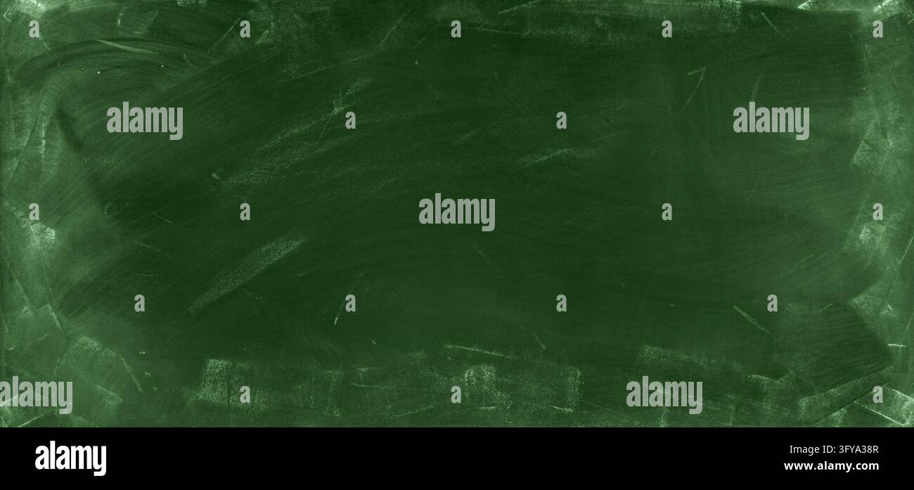Chalk rubbed out on green chalkboard background Stock Photo - Alamy