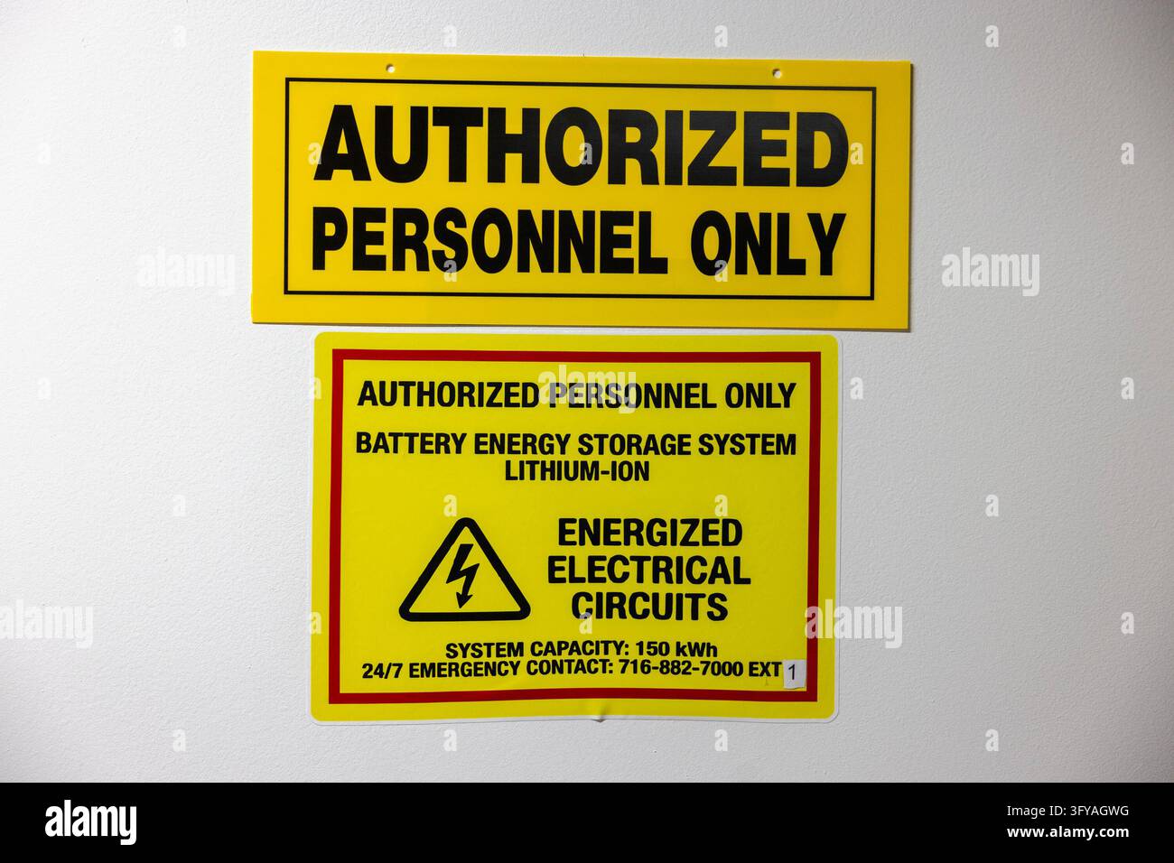 Litheum Battery Sign A sign is displayed on one of the doors where Viridi's lithium-ion ...