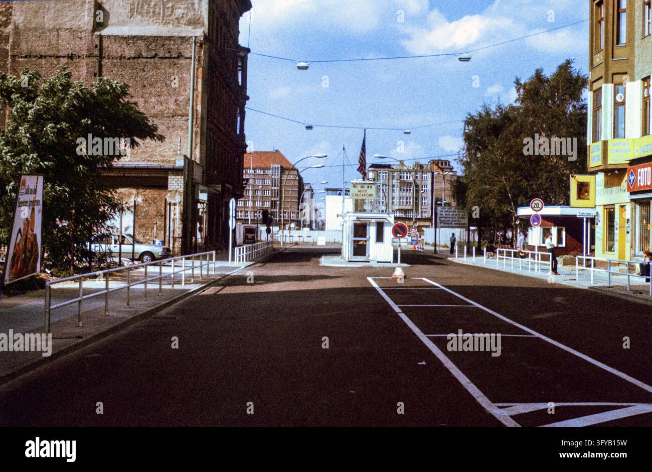 Berlin, Germany, 1980. Allied Checkpoint Charlie border crossing on ...
