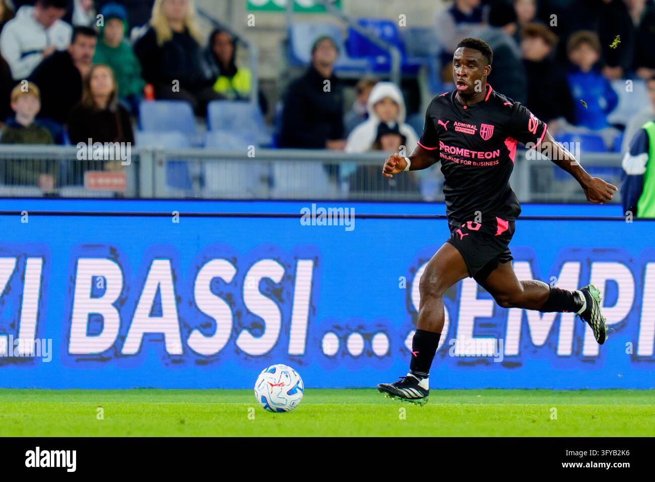 Mandela Keita of Parma Calcio 1913 in action during the Serie A Enilive ...