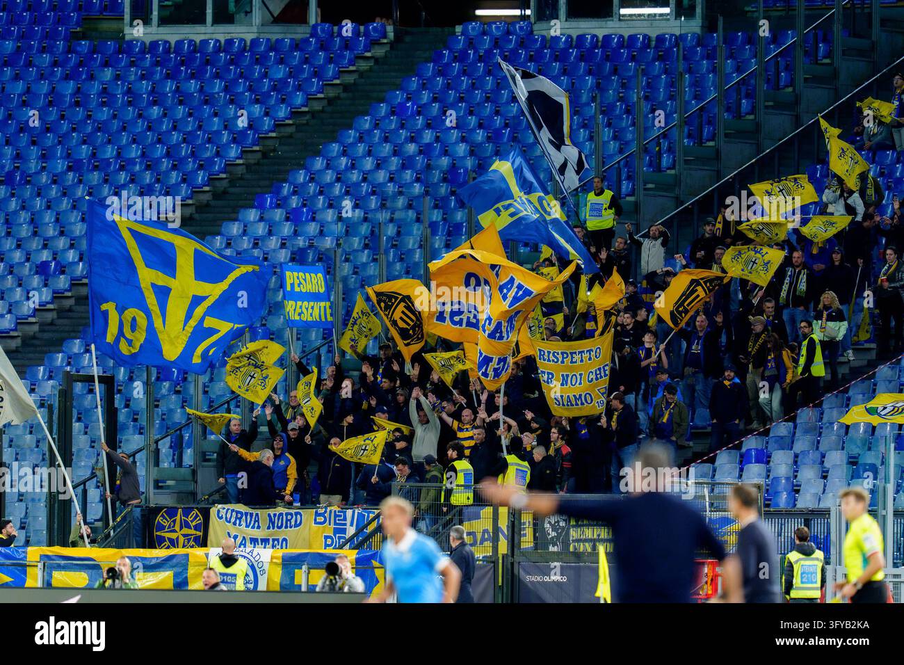 Supporters of Parma Calcio 1913 during the Serie A Enilive match ...