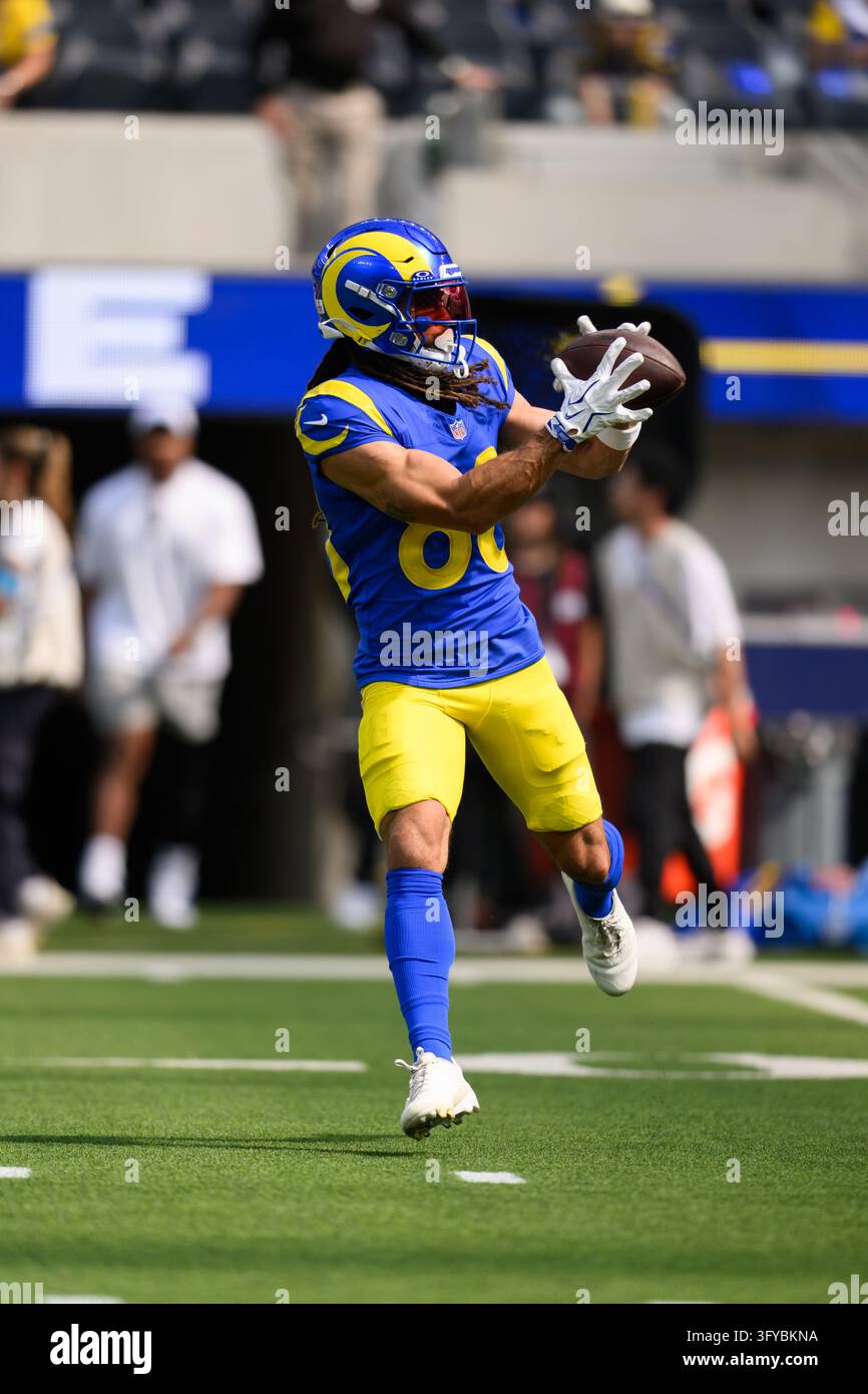 Los Angeles Rams wide receiver Jordan Whittington (88) catches the ball ...