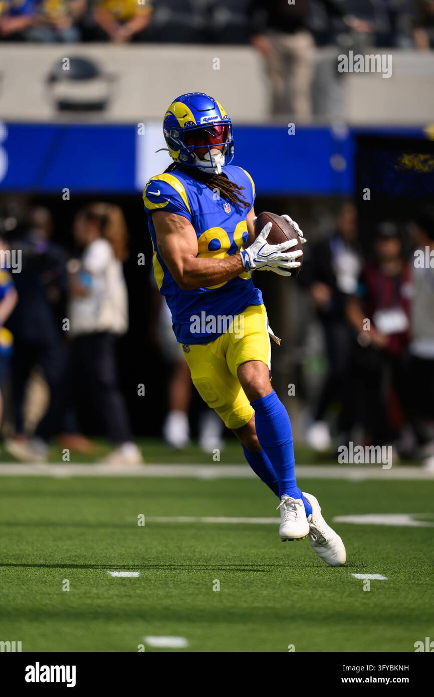 Los Angeles Rams wide receiver Jordan Whittington (88) catches the ball ...