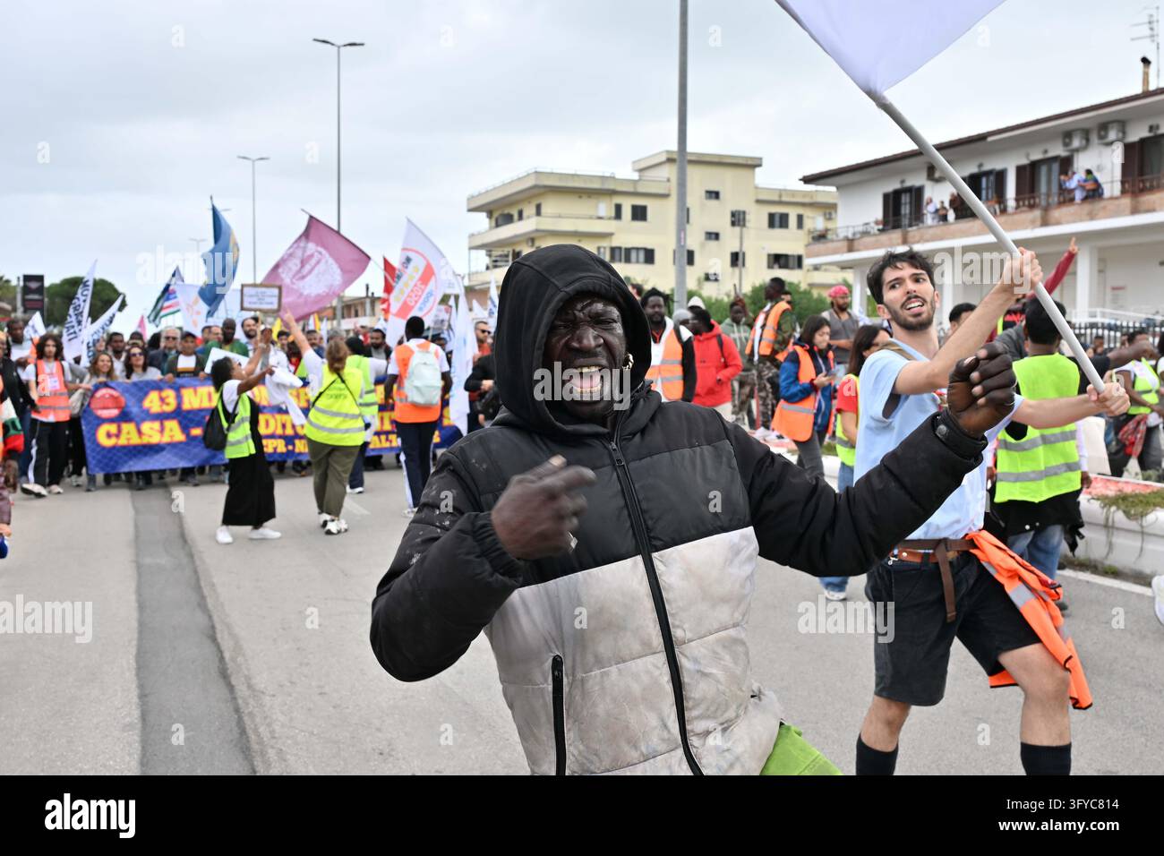 IPA90221961 - Castel Volturno (Ce). Protest against the opening of the ...