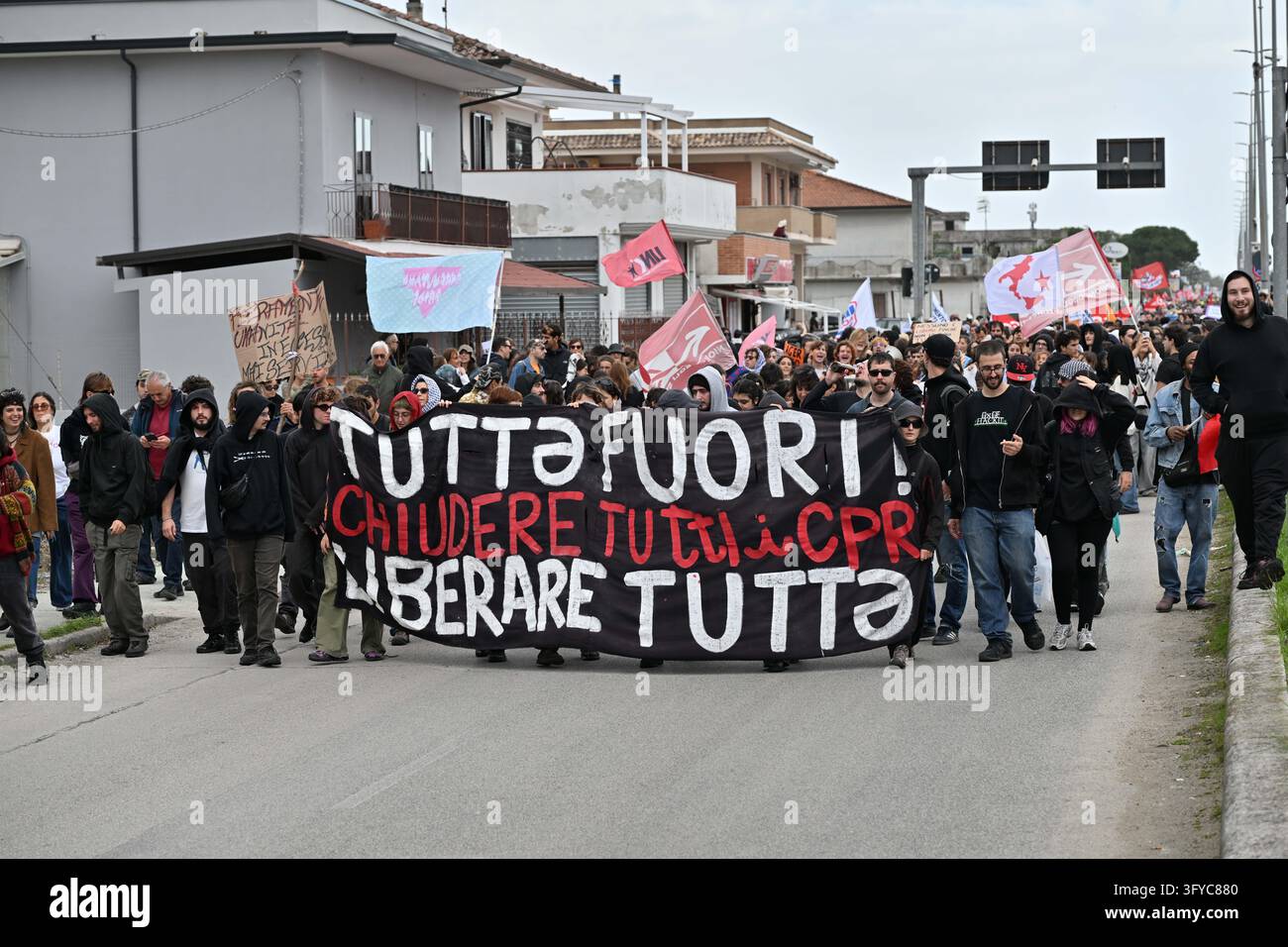 IPA90221967 - Castel Volturno (Ce). Protest against the opening of the ...