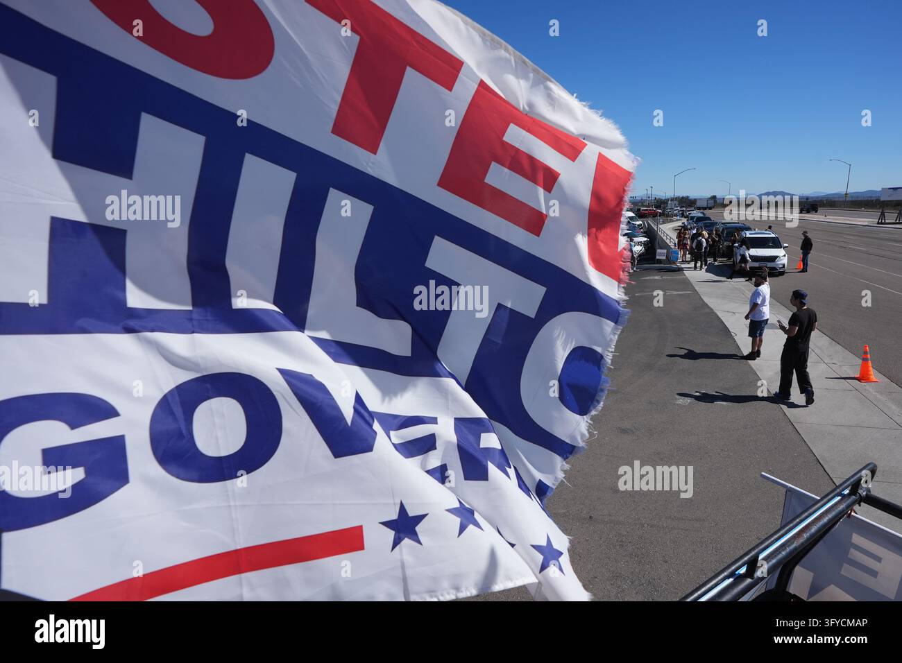 Wave Offering Flags for California Republican gubernatorial candidate Steve Hilton ...