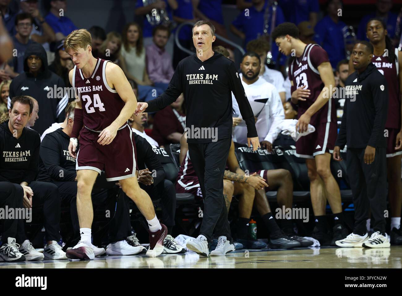 DALLAS, TX - OCTOBER 25: Texas A&M Aggies head coach Bucky McMillan ...