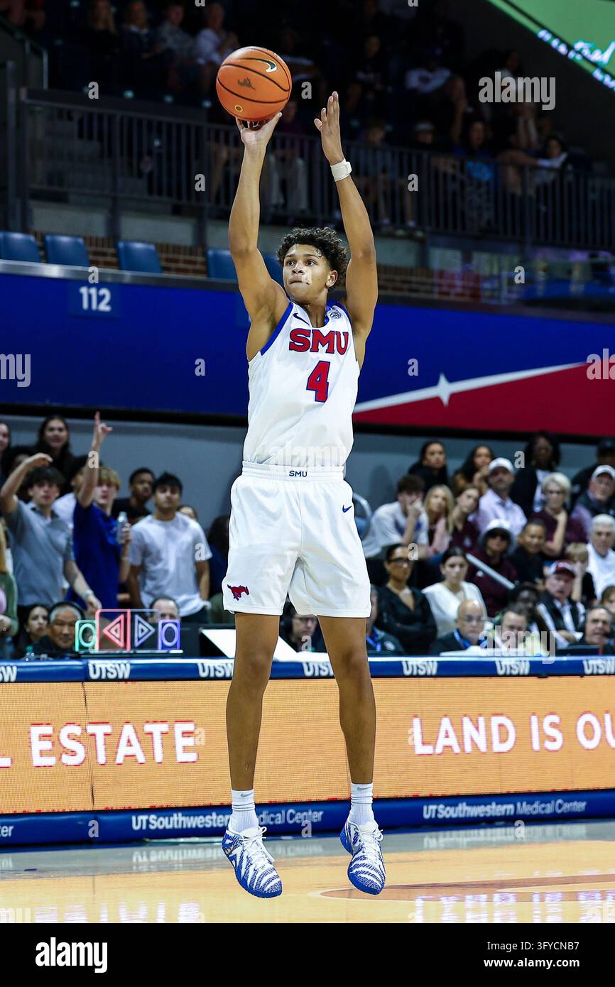 DALLAS, TX - OCTOBER 25: SMU Mustangs forward Billy White III (#4 ...