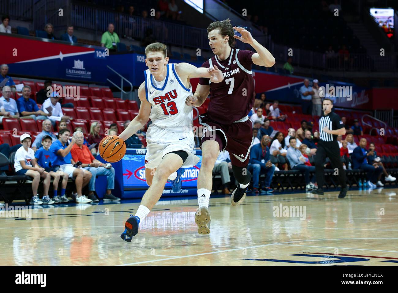 DALLAS, TX - OCTOBER 25: SMU Mustangs forward Jakub Szumert (#13 ...