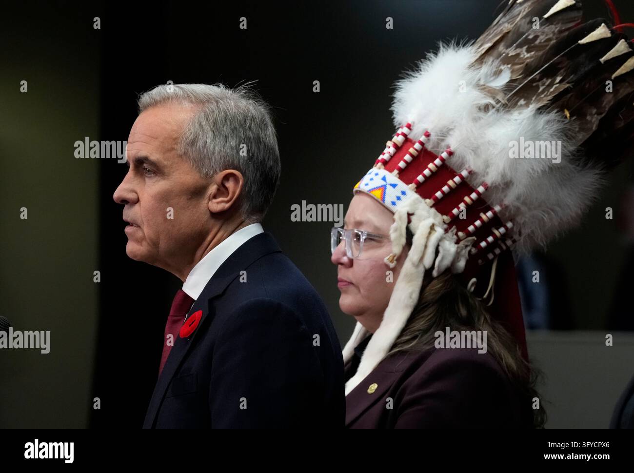 AFN National Chief Cindy Woodhouse Nepinak looks on as Canada Prime ...