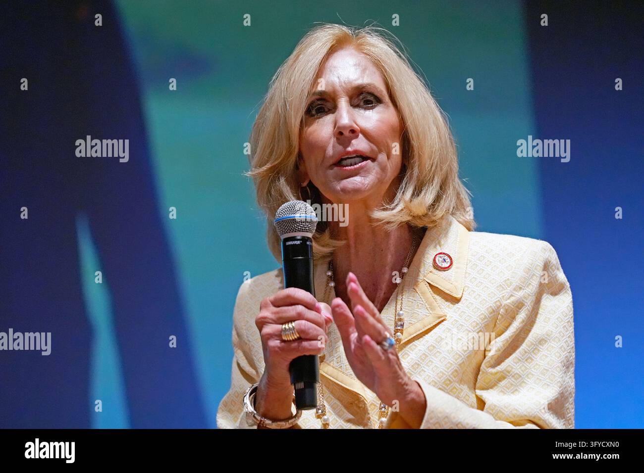 For President Vector FILE - Mississippi Attorney General Lynn Fitch speaks before a crowd at ...
