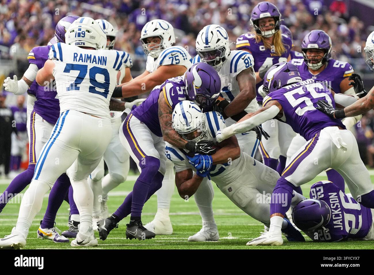 Minnesota Vikings linebacker Blake Cashman (51) thwarts Indianapolis ...