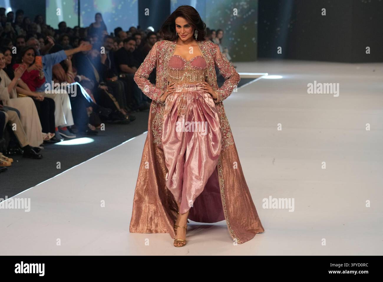Hasan Model A model presents a creation by designer Hassan Sheheryar Yasin during ...