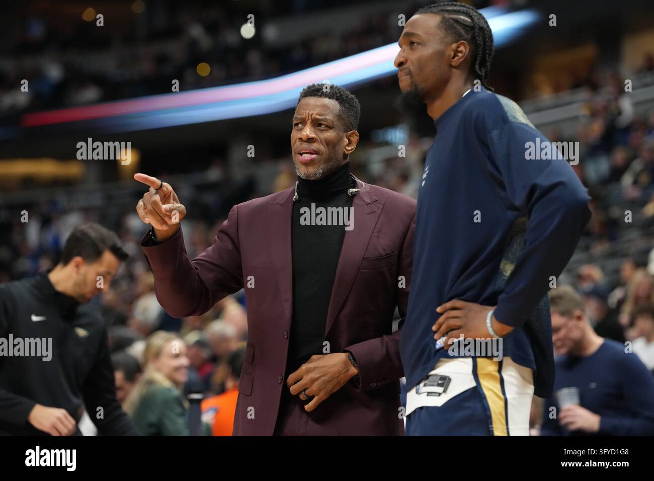 New Orleans Pelicans television color announcer Antonio Daniels chats ...