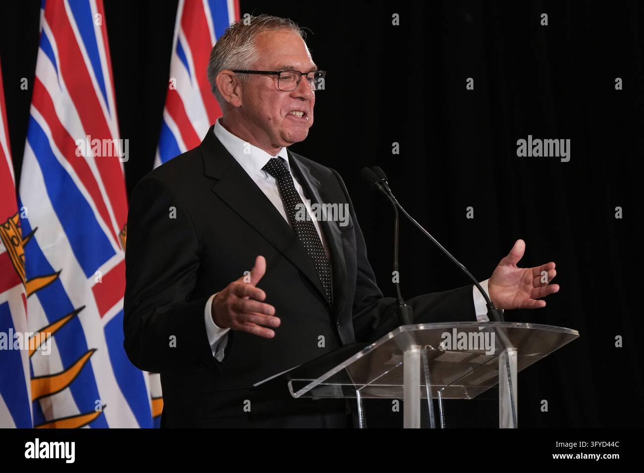 B.C. Premier-designate Lorne Doerkson speaks during a postelection news ...