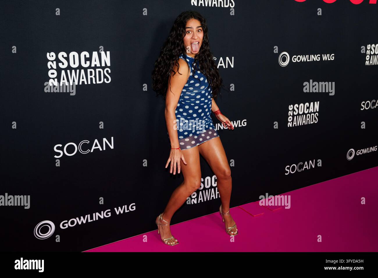Jessie Reyez walks the red carpet at the SOCAN Awards in Toronto on ...