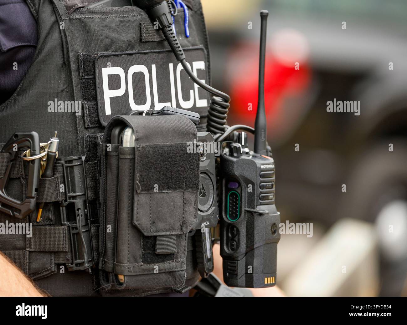 A Calgary Police Service inspector wears a utility vest in Calgary on ...