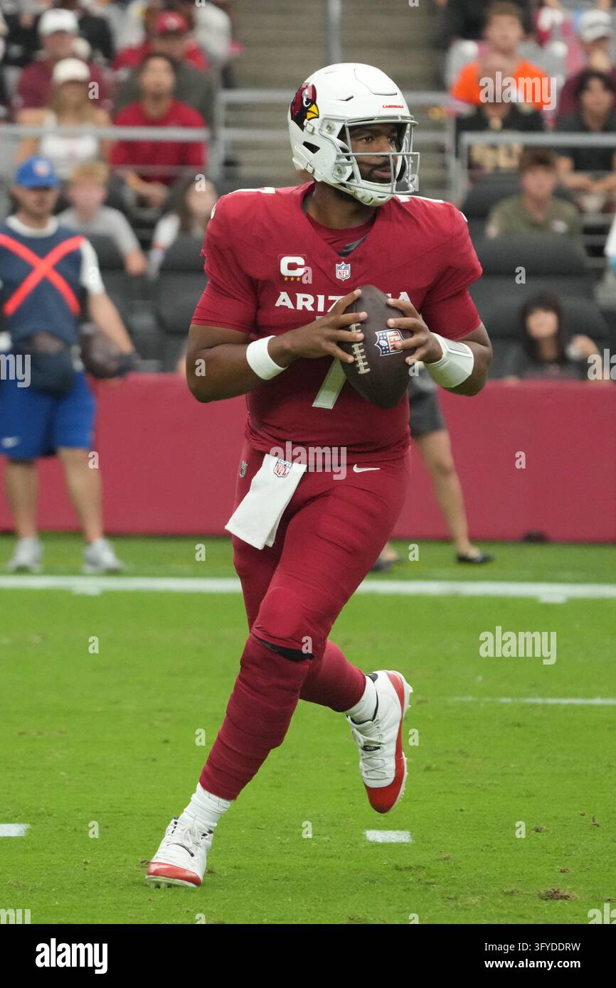 Arizona Cardinals quarterback Jacoby Brissett (7) throws against the ...