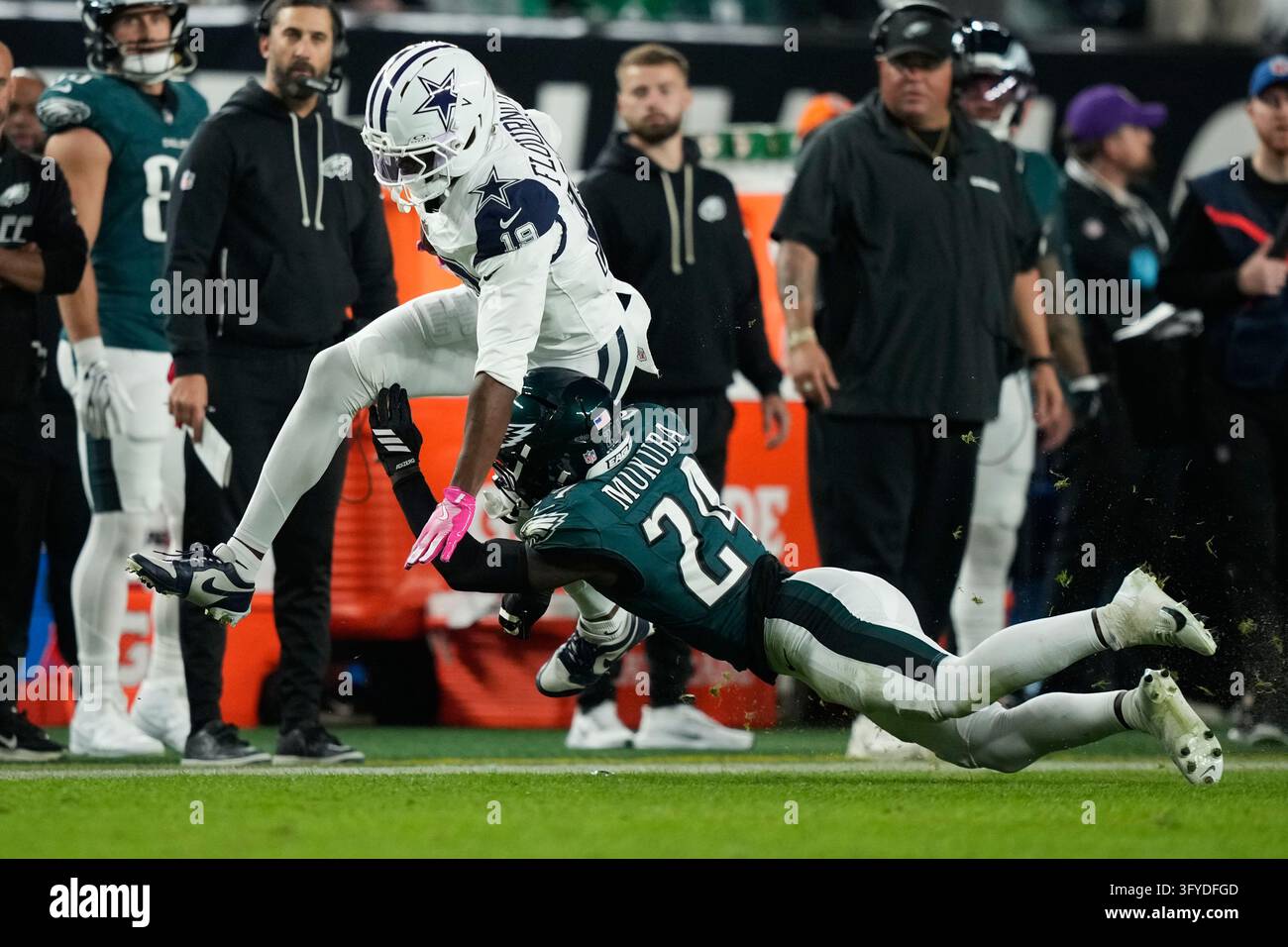 Dallas Cowboys wide receiver Ryan Flournoy (19) is tackled by ...