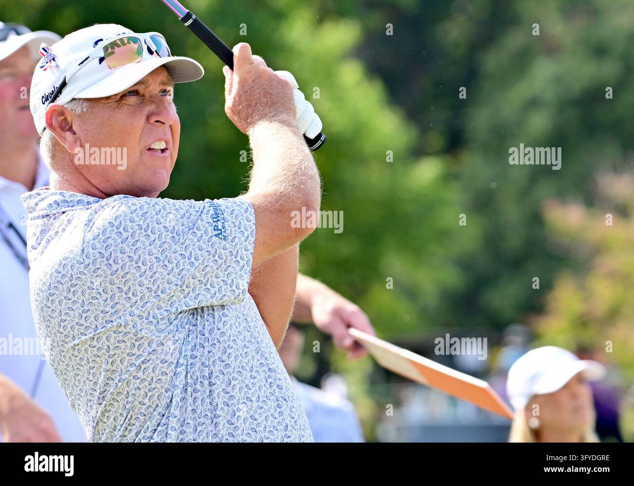 ST. LOUIS, MO - OCTOBER 25: Golfer Scott Parel hits his shot on the #3 ...