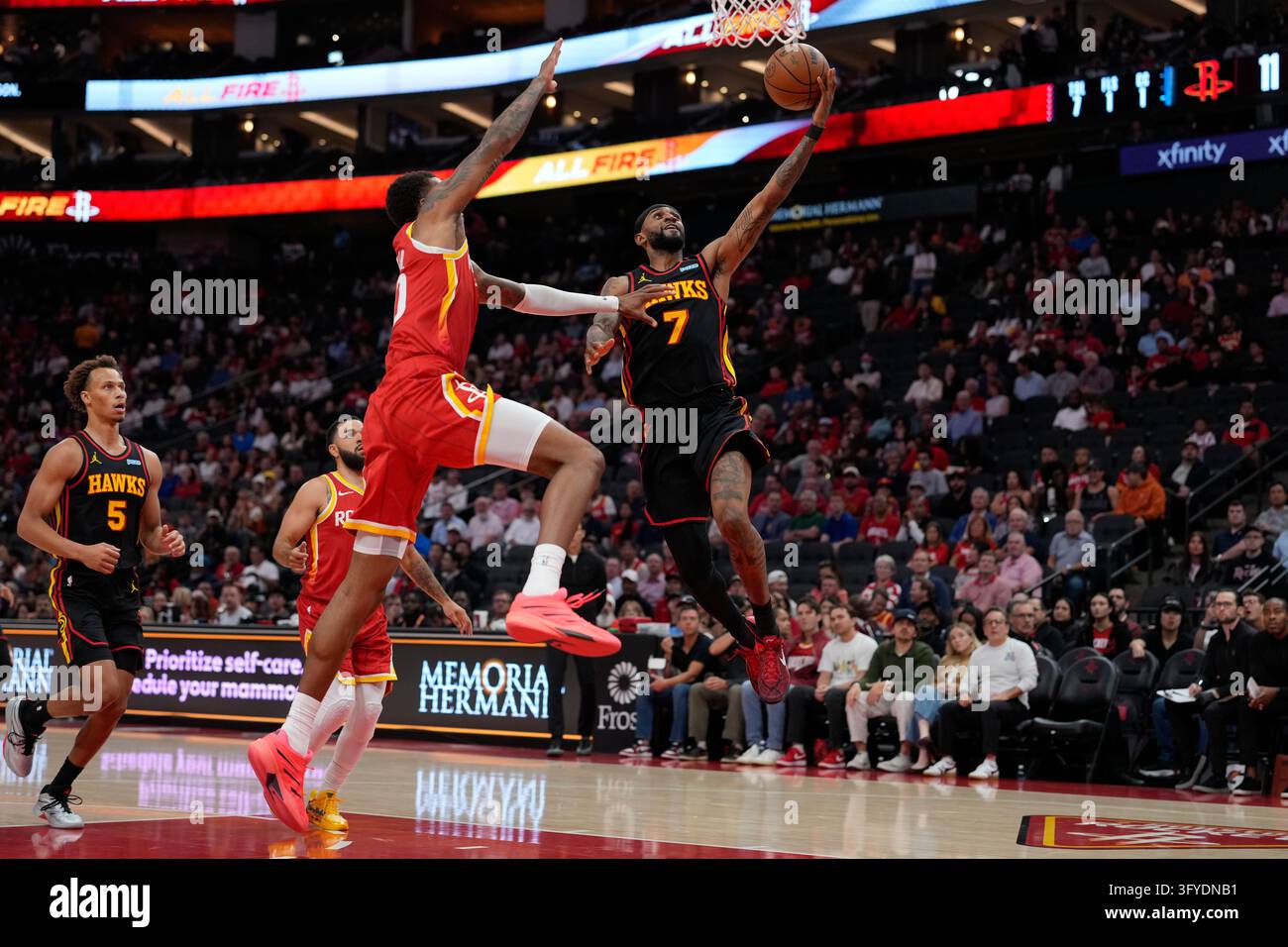 Alex Walker Atlanta Hawks guard Nickeil Alexander-Walker (7) is defended byHouston ...