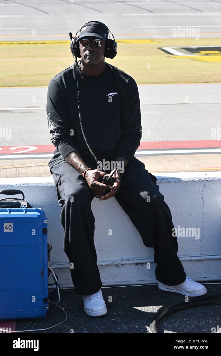 TALLADEGA, AL - OCTOBER 25: Michael Jordan looks on during the running ...