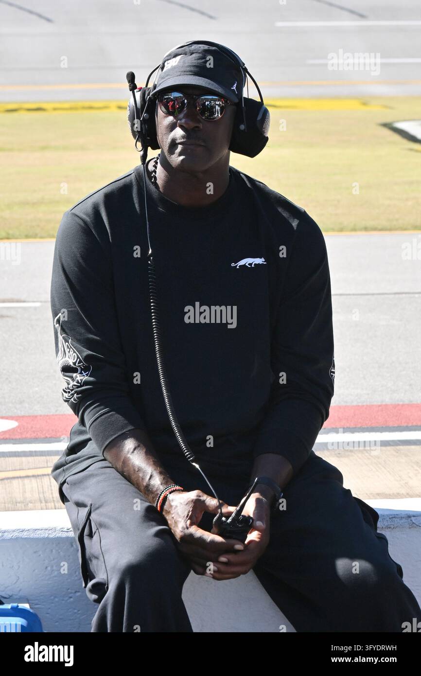 TALLADEGA, AL - OCTOBER 25: Michael Jordan looks on during the running ...
