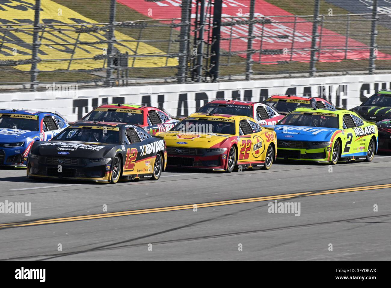 TALLADEGA, AL - OCTOBER 25: Ryan Blaney (#12 Team Penske Advance Auto ...