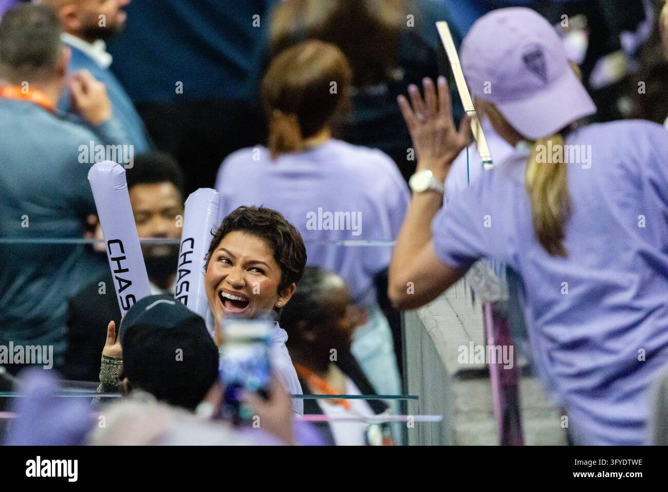 SAN FRANCISCO, CA - OCTOBER 26: Zendaya smiles at a fan during Game ...