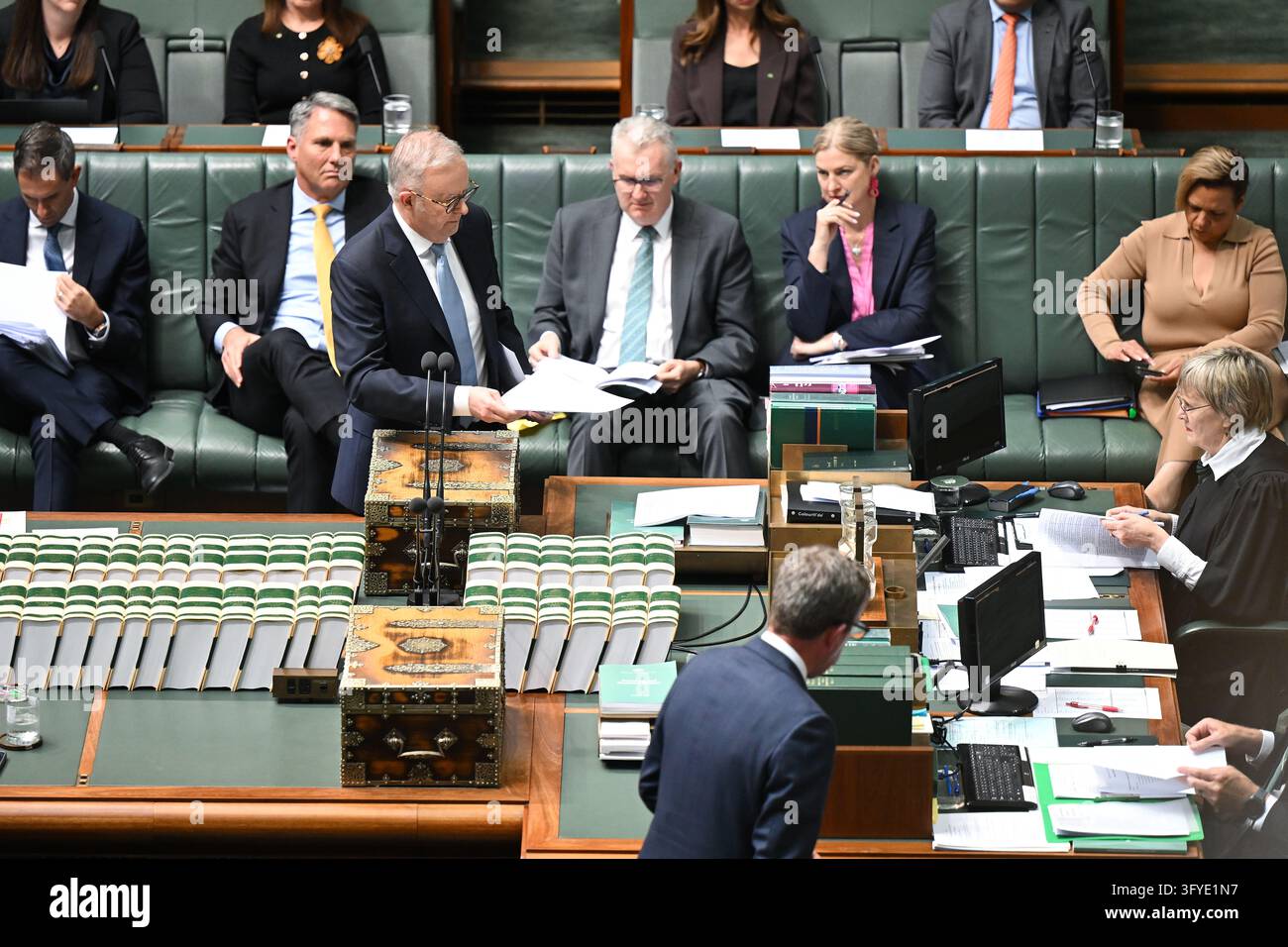 Table Date Time Australian Prime Minister Anthony Albanese tables a document during ...