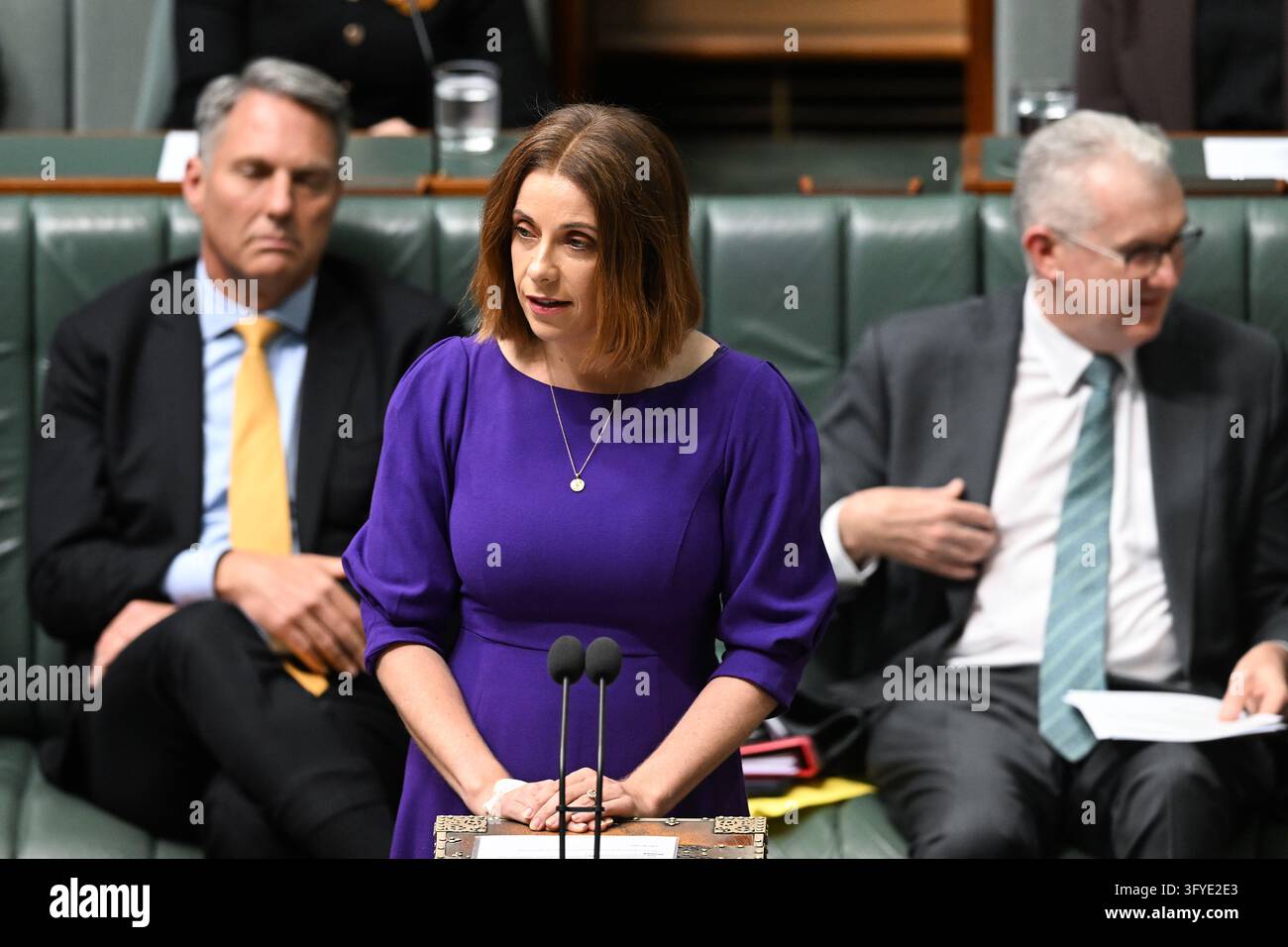 Australian Communications Minsiter Anika Wells speaks during Question ...