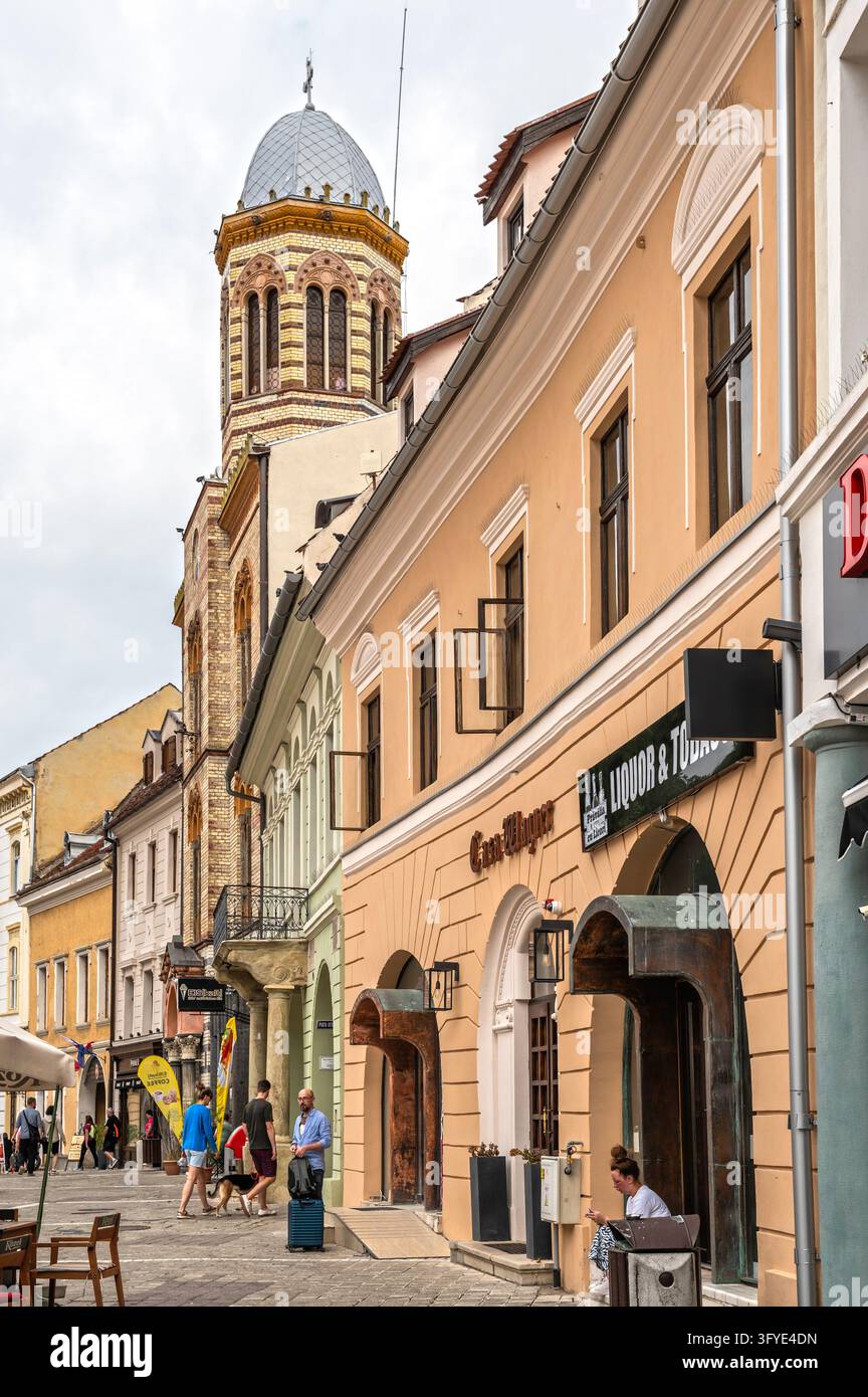 Interresting Building Brașov, Romania - august 13.2026. Traditional colorful architecture and ...