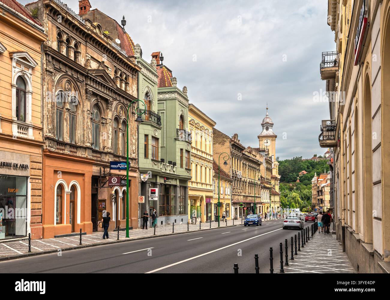 Interresting Building Brașov, Romania - august 13.2026. Traditional colorful architecture and ...