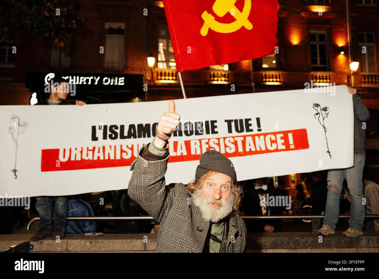 A banner reading, Islamophobia Kills! Let s Organize the Resistance ...