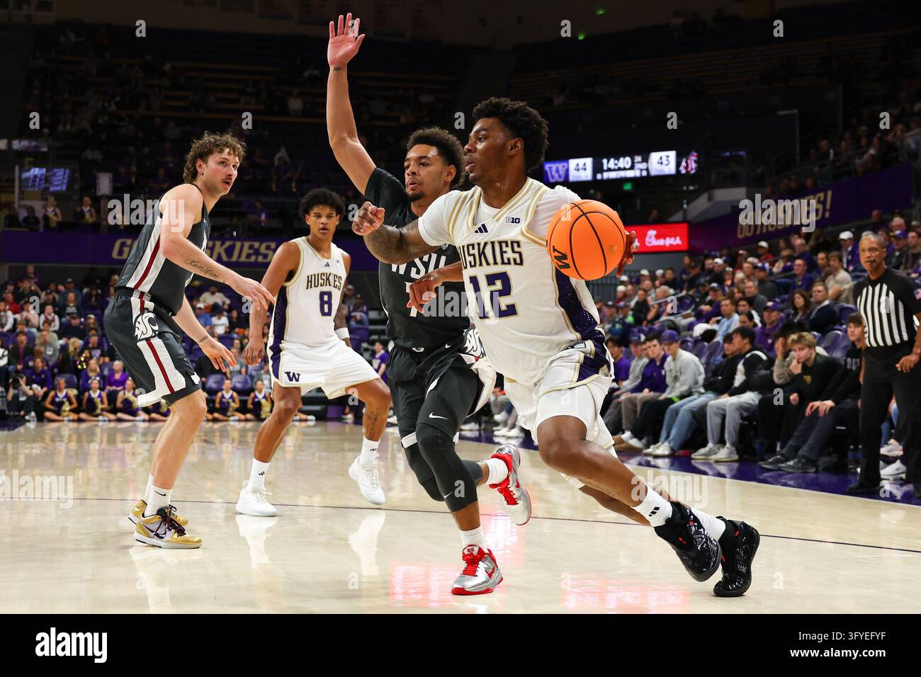 SEATTLE, WA - OCTOBER 25: Tayshawn Comer #12 of the Washington Huskies ...