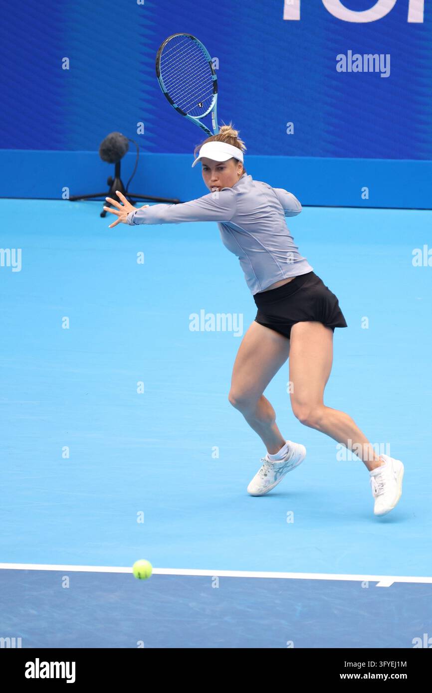 October 27, 2026, Tokyo, Japan: Yulia PUTINTSEVA (KAZ) returns a shot ...