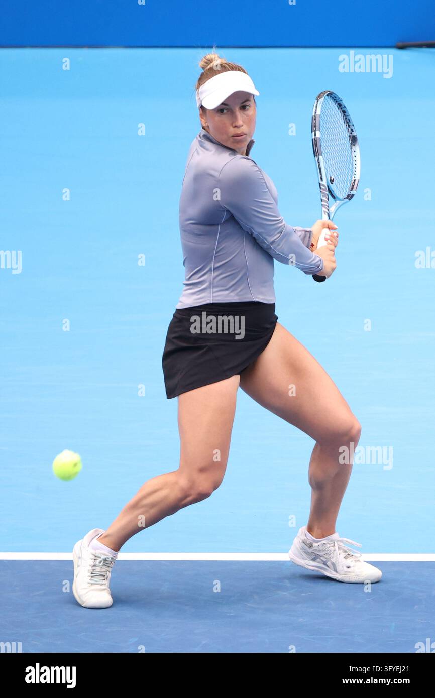 October 27, 2026, Tokyo, Japan: Yulia PUTINTSEVA (KAZ) returns a shot ...