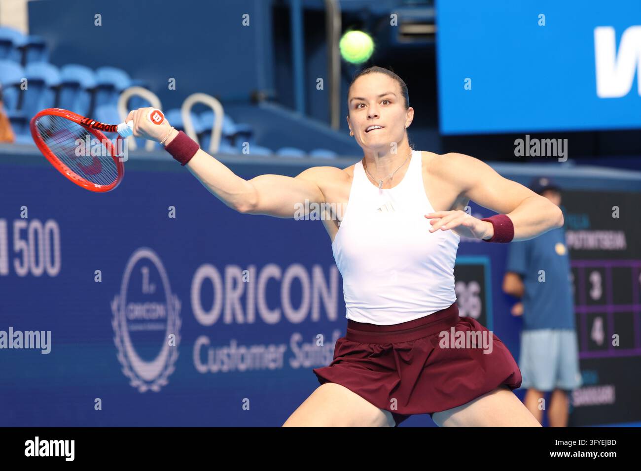 October 27, 2026, Tokyo, Japan: Maria SAKKARI (GRE) returns a shot ...