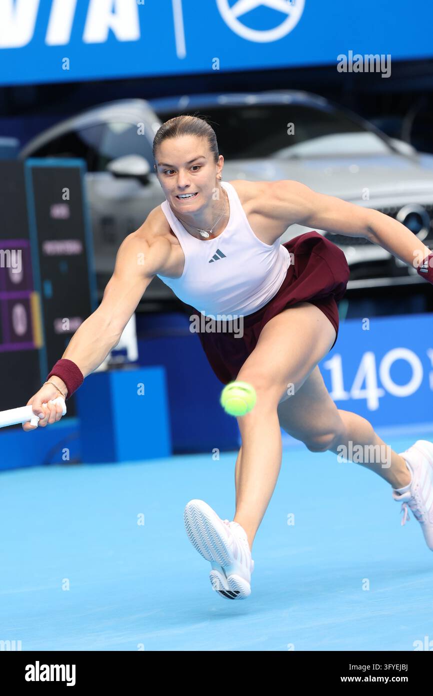 October 27, 2026, Tokyo, Japan: Maria SAKKARI (GRE) returns a shot ...